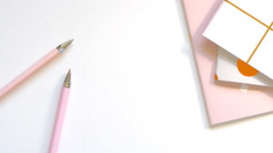 Pens and Notebooks Pink and white