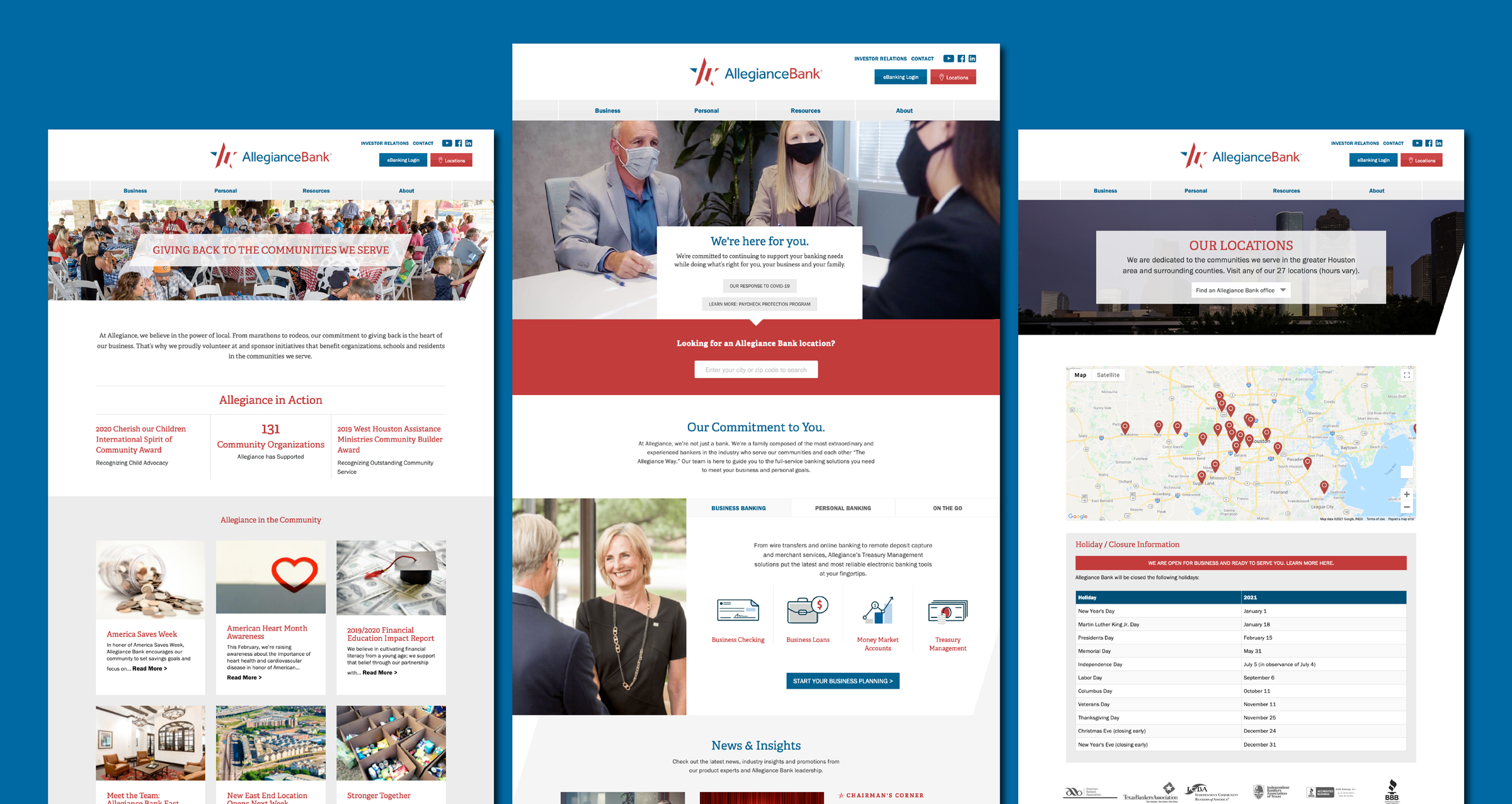 Allegiance Bank Homepage • Raven Creative