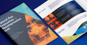 JP Services brochure promoting Natural Gas Evacuation and Recompression Unit