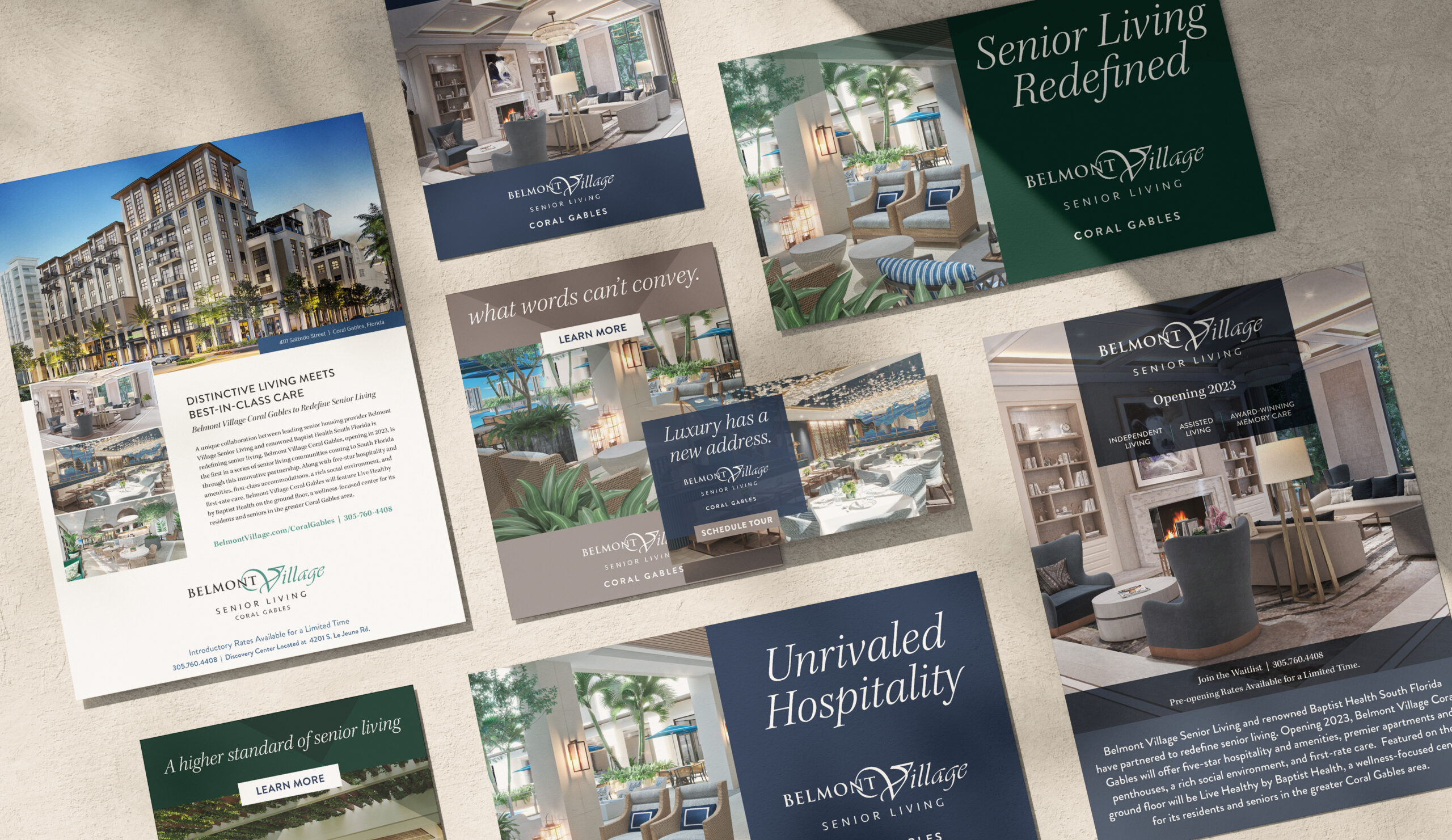 Coral Gables senior living community print ad