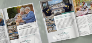 Belmont Village print ad campaign for senior living marketing