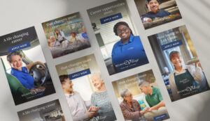 Belmont Village staff recruitment digital ad creative